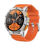 LEMFO K67 1.43 inch AMOLED Screen GPS Sports Smart Watch, Support Bluetooth Call / Health Monitoring(Silver Orange)