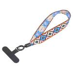 Retro Ethnic Style Mobile Phone Anti-lost Wrist Strap Lanyard Short Lanyard(Dark Blue)