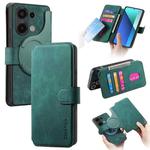 For Redmi Note 13 4G CaseNeo MagSafe RFID Anti-theft Retro Leather Phone Case(Green)