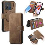 For Redmi 12C CaseNeo MagSafe RFID Anti-theft Retro Leather Phone Case(Brown)