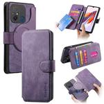 For Redmi 12C CaseNeo MagSafe RFID Anti-theft Retro Leather Phone Case(Purple)