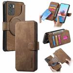 For Redmi Note 10 4G / Note 10S CaseNeo MagSafe RFID Anti-theft Retro Leather Phone Case(Brown)