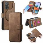 For Redmi Note 10 Pro 4G CaseNeo MagSafe RFID Anti-theft Retro Leather Phone Case(Brown)