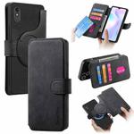 For Redmi 9A CaseNeo MagSafe RFID Anti-theft Retro Leather Phone Case(Black)