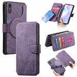 For Redmi 9A CaseNeo MagSafe RFID Anti-theft Retro Leather Phone Case(Purple)