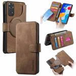 For Redmi Note 11S 4G CaseNeo MagSafe RFID Anti-theft Retro Leather Phone Case(Brown)