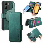 For Redmi 13C 4G / 13R CaseNeo MagSafe RFID Anti-theft Retro Leather Phone Case(Green)