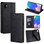 For Samsung Galaxy F06 5G Cow Texture Magnetic Leather Phone Case(Black)