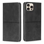 For iPhone 16 Pro Cow Texture Magnetic Leather Phone Case(Black)