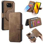 For Xiaomi Poco X3 NFC CaseNeo MagSafe RFID Anti-theft Retro Leather Phone Case(Brown)