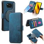 For Xiaomi Poco X3 NFC CaseNeo MagSafe RFID Anti-theft Retro Leather Phone Case(Blue)