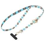 Retro Ethnic Style Crossbody Long Lanyard Mobile Phone Anti-lost Neck Lanyard(Creamy White)