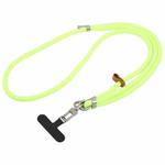 8mm Silver Buckle Adjustable Anti-lost Crossbody Mobile Phone Neck Lanyard(Fluorescent Green)