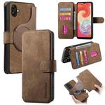 For Samsung Galaxy A04e CaseNeo MagSafe RFID Anti-theft Retro Leather Phone Case(Brown)