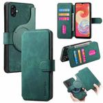 For Samsung Galaxy A04e CaseNeo MagSafe RFID Anti-theft Retro Leather Phone Case(Green)