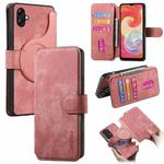 For Samsung Galaxy A04e CaseNeo MagSafe RFID Anti-theft Retro Leather Phone Case(Pink)