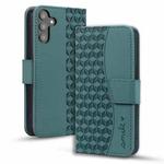 For Samsung Galaxy S24 FE 5G Diamond Buckle Leather Phone Case with Lanyard(Green)