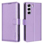 For Tecno Camon 40 Pro 4G Litchi Texture RFID Anti-theft Leather Phone Case(Purple)
