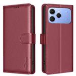 For Tecno Spark 40 4G Litchi Texture RFID Anti-theft Leather Phone Case(Red)