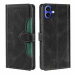 For iPhone 16 Skin Feel Magnetic Buckle Leather Phone Case(Black)