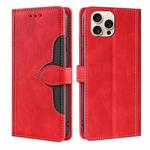 For iPhone 16 Pro Skin Feel Magnetic Buckle Leather Phone Case(Red)