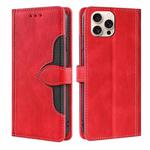 For iPhone 16 Pro Max Skin Feel Magnetic Buckle Leather Phone Case(Red)