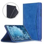 For Samsung Galaxy Tab A7 2020 T500 / T505 Marble Cloth Texture TPU Horizontal Flip Leather Case with Holder(Blue)