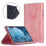 For Samsung Galaxy Tab A7 2020 T500 / T505 Marble Cloth Texture TPU Horizontal Flip Leather Case with Holder(Pink)