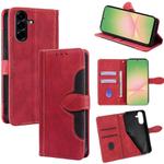 For Samsung Galaxy A56 5G Skin Feel Magnetic Buckle Leather Phone Case(Red)