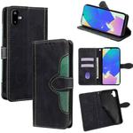 For Samsung Galaxy F06 5G Skin Feel Magnetic Buckle Leather Phone Case(Black)