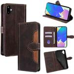 For Samsung Galaxy F06 5G Skin Feel Magnetic Buckle Leather Phone Case(Brown)