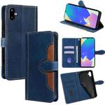 For Samsung Galaxy F06 5G Skin Feel Magnetic Buckle Leather Phone Case(Blue)