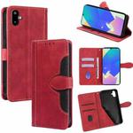 For Samsung Galaxy F06 5G Skin Feel Magnetic Buckle Leather Phone Case(Red)