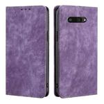 For Kyocera Digno SX4 5G RFID Anti-theft Brush Magnetic Leather Phone Case(Purple)