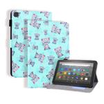 For Amazon Fire HD 8 Horizontal Flip Leather Case, with  Card Slots & Holder & Photo Frame(Cartoon Bear)