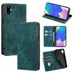 For Samsung Galaxy F06 5G RFID Anti-theft Brush Magnetic Leather Phone Case(Green)