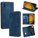 For Samsung Galaxy Xcover 7 Pro 5G RFID Anti-theft Brush Magnetic Leather Phone Case(Blue)