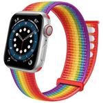 For Apple Watch 46mm / 49mm / 45mm / 44mm Dual Hook and Loop Nylon Watch Band(Official Lottery)