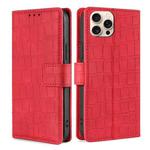 For iPhone 16 Pro Max Skin Feel Crocodile Magnetic Clasp Leather Phone Case(Red)