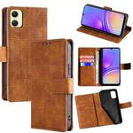 For Samsung Galaxy A05 4G Skin Feel Crocodile Magnetic Clasp Leather Phone Case(Brown)