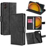 For Samsung Galaxy Xcover 7 Pro 5G Skin Feel Crocodile Magnetic Clasp Leather Phone Case(Black)