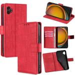 For Samsung Galaxy Xcover 7 Pro 5G Skin Feel Crocodile Magnetic Clasp Leather Phone Case(Red)