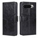 For Google Pixel 9 Pro XL Geometric Stitching Leather Phone Case(Black)