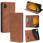 For Samsung Galaxy Xcover 7 Pro 5G Skin Feel Magnetic Leather Phone Case(Light Brown)