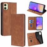 For Samsung Galaxy A05 4G Skin Feel Magnetic Leather Phone Case(Light Brown)
