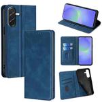 For Samsung Galaxy A36 5G Skin Feel Magnetic Leather Phone Case(Blue)