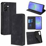 For Samsung Galaxy A36 5G Skin Feel Magnetic Leather Phone Case(Black)
