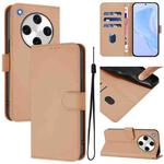 For OPPO Find X8 Pro Skin Feel Solid Color Leather Phone Case with Lanyard(Nude)