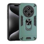 For Redmi 14C 4G Shockproof Metal Ring Holder Phone Case(Green)