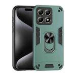 For Xiaomi 14T Shockproof Metal Ring Holder Phone Case(Green)